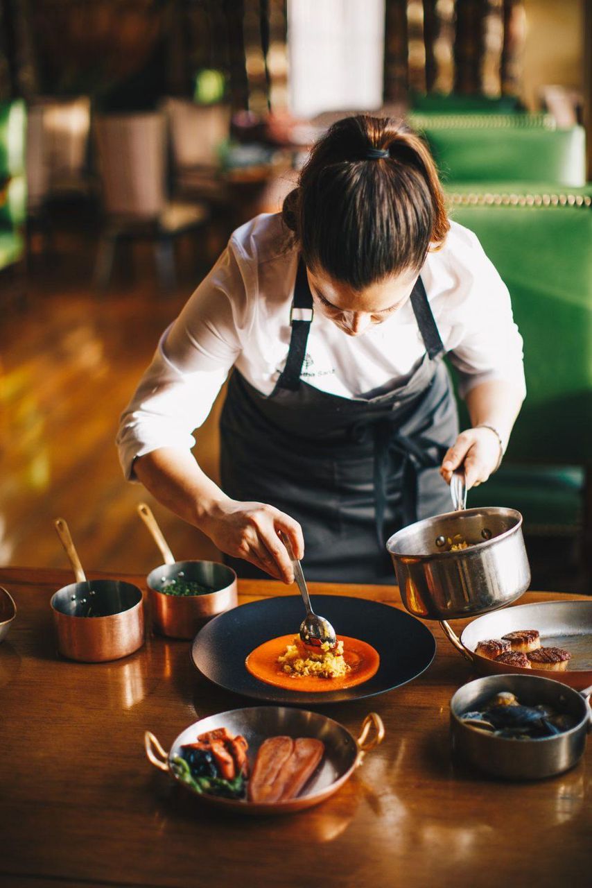 Chef preparing food